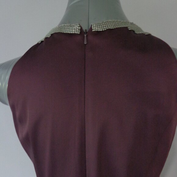 Nine West Women's Purple and Silver Dressy Sheath Full‎ Lined Dress Size 2 - Picture 4 of 11